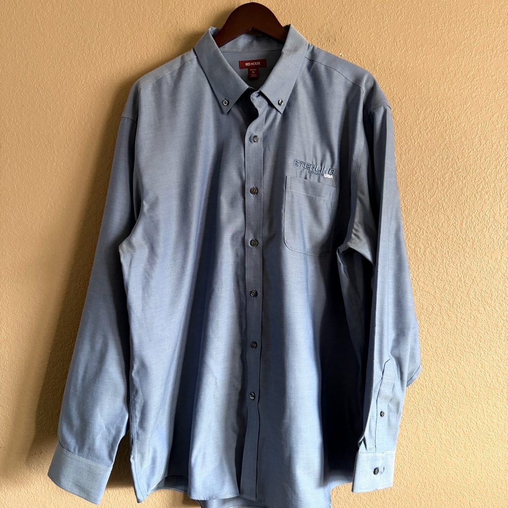 Red House Sterling Crane USA Button Down Work Shirt Size XL